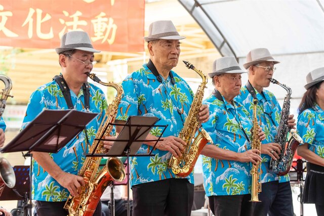 台北市大安區群英里辦公處安排音樂、合唱等節目慶祝抗日戰勝利80週年。
